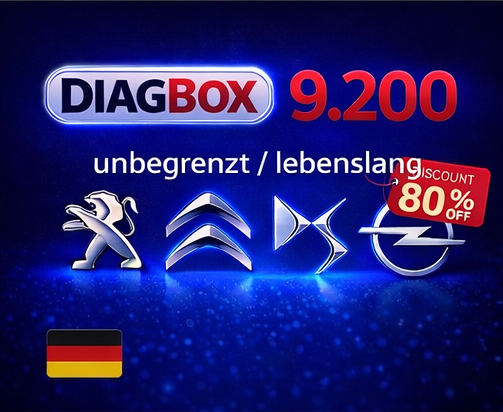 Diagbox 9.200 – Professionelle PSA-Diagnosesoftware (Peugeot, Citroën, DS, Opel) - DE