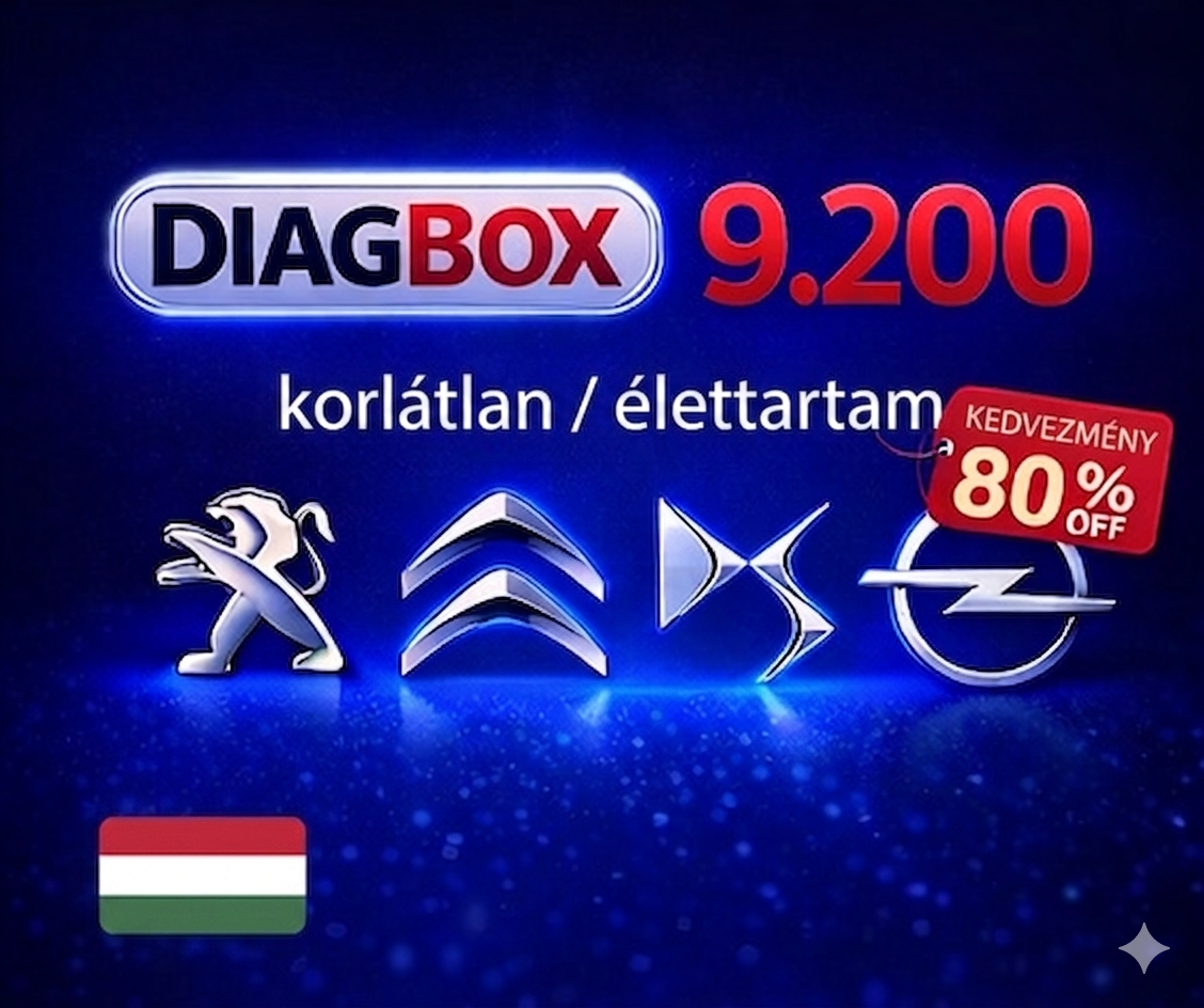 Diagbox 9.200 – Professzionális PSA diagnosztikai szoftver (Peugeot, Citroën, DS, Opel)